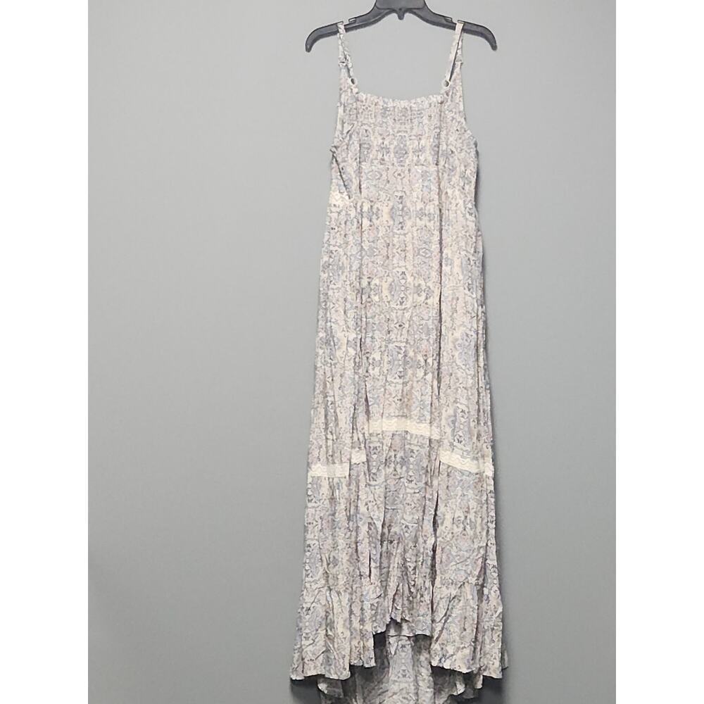 Torrid Tile Print Maxi Dress Women's 2 Tiered Challis Maxi Dress Bohemian NWOT - Picture 2 of 8